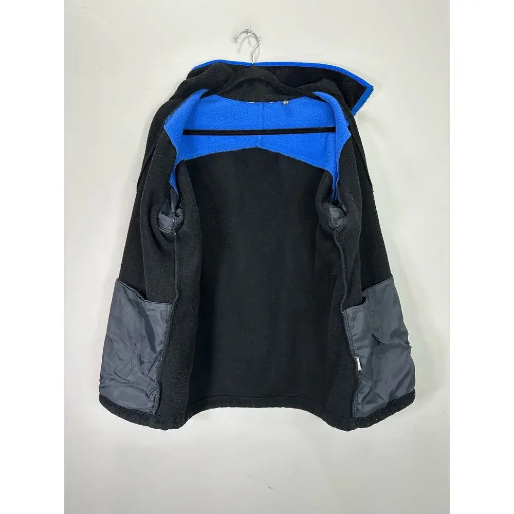 Vintage 90s Columbia Fleece Made in USA Blue Black Jacket Coat Insert size Large